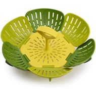 Joseph Joseph 45030 Bloom Steamer Basket Folding Non-Scratch BPA-Free Plastic and Silicone, Green