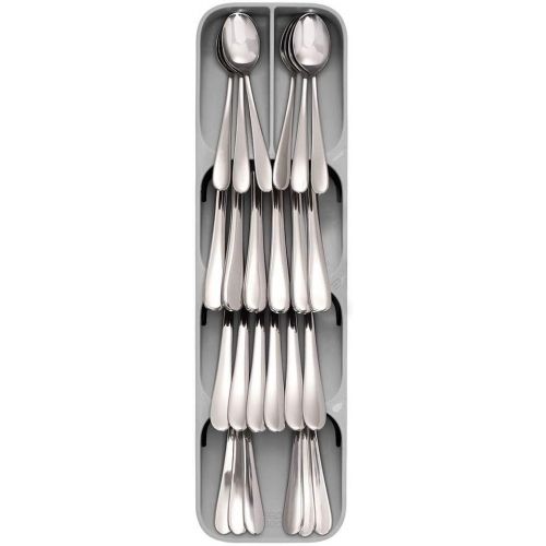 조셉조셉 Joseph Joseph 85119 DrawerStore Kitchen Drawer Organizer Tray for Cutlery Silverware, Gray