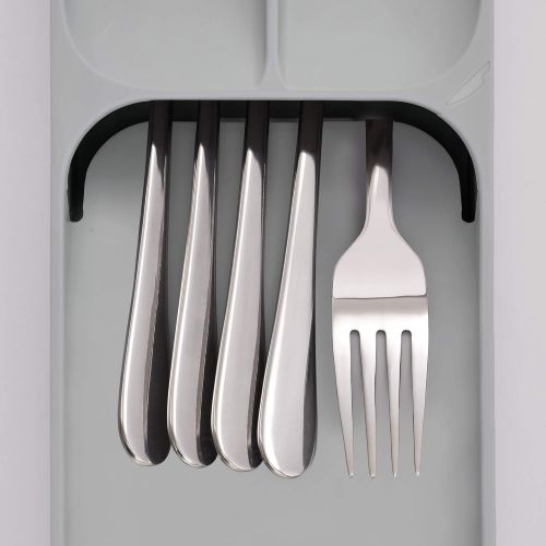 조셉조셉 Joseph Joseph 85119 DrawerStore Kitchen Drawer Organizer Tray for Cutlery Silverware, Gray