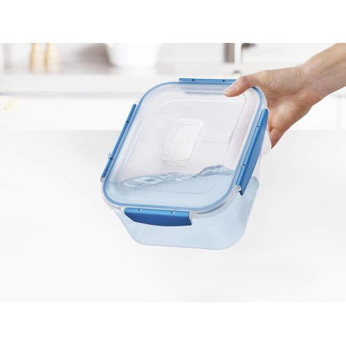 조셉조셉 Joseph Joseph 81098 Nest Lock Plastic Food Storage Container Set with Lockable Airtight Leakproof Lids, 10-piece, Rainbow