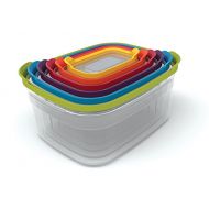 Joseph Joseph 81009 Nest Plastic Food Storage Containers Set with Lids Airtight Size Name: Microwave Safe 12-Piece, Multicolored