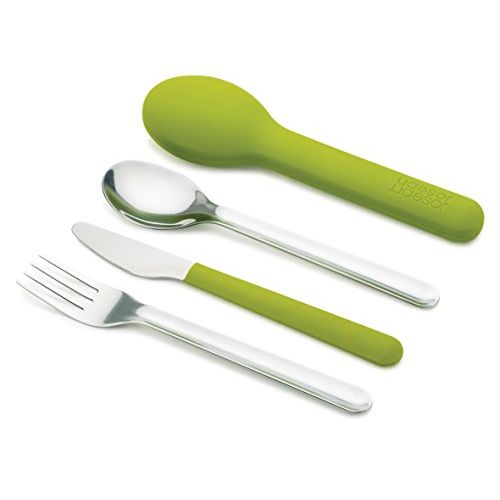 조셉조셉 Joseph Joseph 81033 GoEat Compact Stainless-Steel Cutlery Set, Green