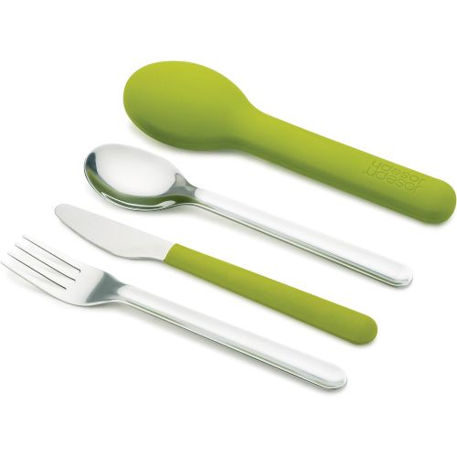 조셉조셉 Joseph Joseph 81033 GoEat Compact Stainless-Steel Cutlery Set, Green