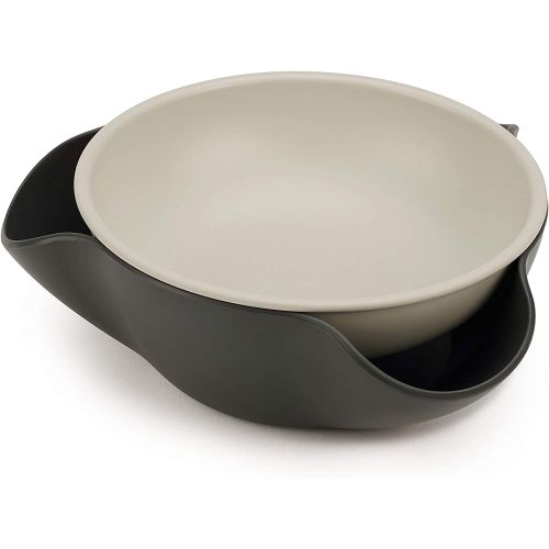 조셉조셉 Joseph Joseph 20156 Double Dish Pistachio Bowl and Snack Serving Bowl, Gray