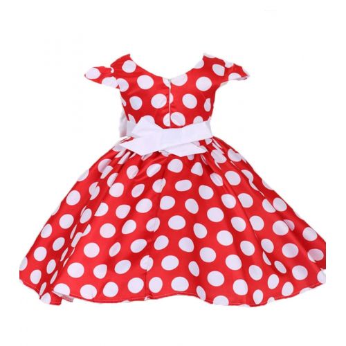  Jossica Little Girls Polka Dot Skirt Cap with Headband Princess Birthday Mouse Costume Fancy Dress Up