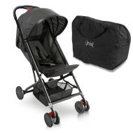 Jovial Upgraded Portable Lightweight Travel Stroller - Easy 1 Hand Foldable Compact Stroller, Adjustable Reclining Seat, Worlds Smallest Stroller to Fit in Small Cars Between The Seats by