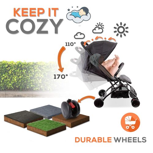  Jovial Portable Folding Baby Stroller (Blue)