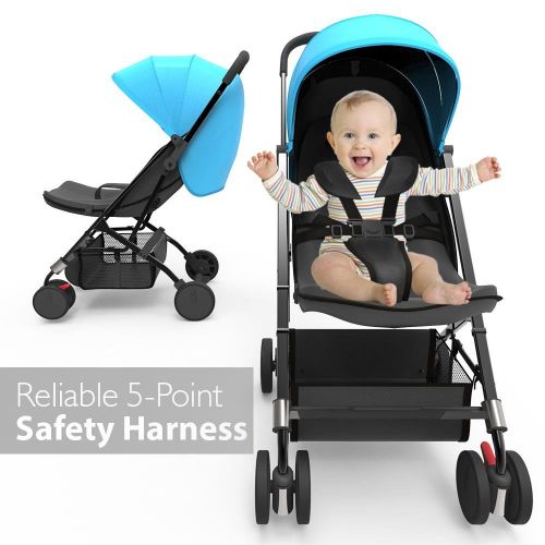  Jovial Portable Folding Lightweight Baby Stroller - Smallest Foldable Compact Stroller Airplane Travel...