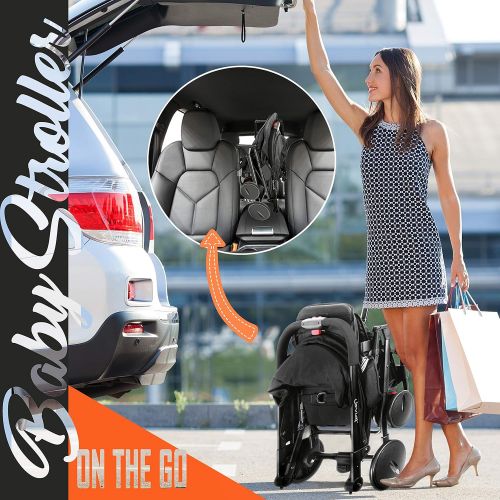  Jovial Portable Folding Lightweight Baby Stroller - Smallest Foldable Compact Stroller Airplane Travel...