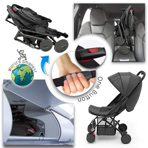  Jovial Portable Folding Baby Carriage Stroller - Black Red Foldable Collapsible Infant Umbrella Jogger Travel...