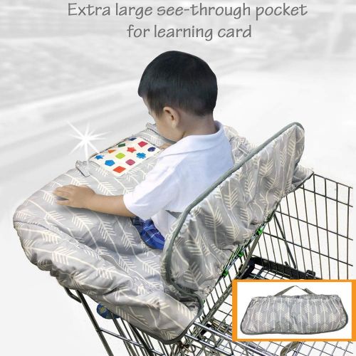  [아마존베스트]Jowey Shopping Cart Cover High Chair Cover for Baby and Toddler-Waterproof-Universal fit-Reversible Baby Cart Cover for Girls and Boys