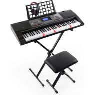 Joy 61-Key Lighted Touch Sensititive & USB-Midi(App) Keyboard Kit with Stand, Stool, Headphone & Power Supply (KL-92UT-KIT)