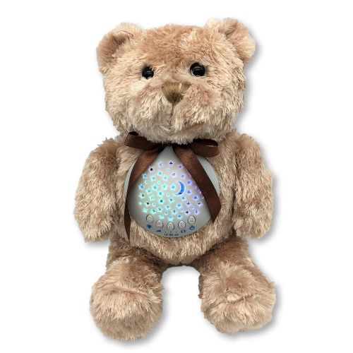  Joy & Wonder Kids JWK Nursery White Noise Sound Machine & Sleep Aid Night Light. Baby Shower Gift, Teddy Bear Decor Toy, Stuffed Plush Animals 10 Popular Lullaby Songs, Portable Soother for Crib, Pr