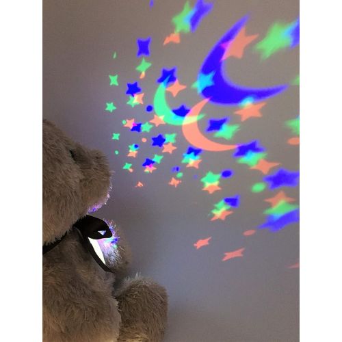  Joy & Wonder Kids JWK Nursery White Noise Sound Machine & Sleep Aid Night Light. Baby Shower Gift, Teddy Bear Decor Toy, Stuffed Plush Animals 10 Popular Lullaby Songs, Portable Soother for Crib, Pr