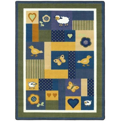  Joy Carpets Kid Essentials Infants & Toddlers Baby Love Rug, Bold, 78 x 109