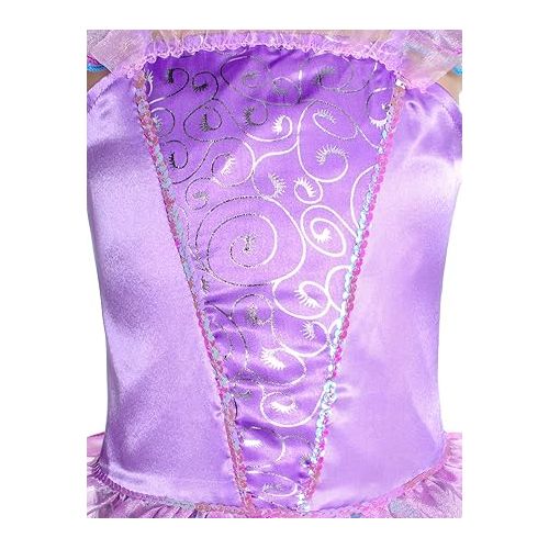  Little Girls Princess Mermaid Costume for Girls Dress Up with Wig,Crown Pink