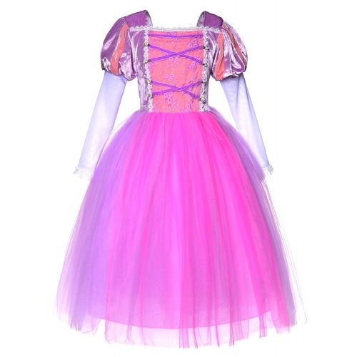  Joy Join Princess Dress (Cinderella,Aurora,Rapunzel,Belle) Costume for Girls Dress Up (3-12Years)