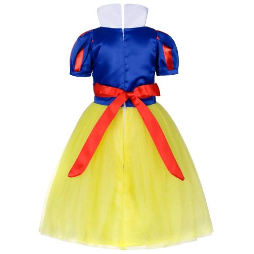  Joy Join Pirncess Snow White Costumes Dress for Toddler Little Girls Dress UP 2-12 Years