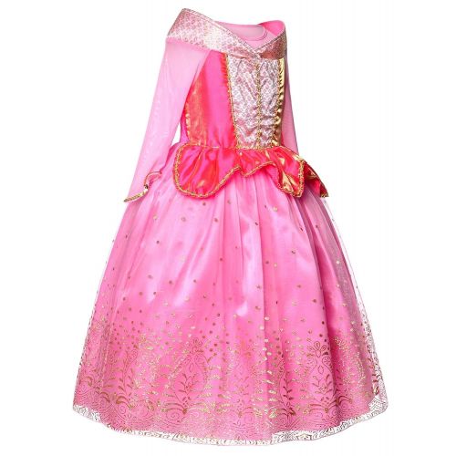  Joy Join Princess Dress (Cinderella,Aurora,Rapunzel,Belle) Costume for Girls Dress Up (3-12Years)