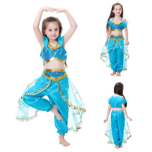  Joy Join Princess Jasmine Costume Outfit for Toddle Girls