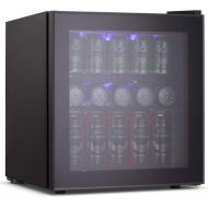 [아마존베스트]Joy Pebble Beverage Cooler and Refrigerator 60 Can Mini Fridge with Glass Door for Soda Beer or Wine Small Drink Cooler for Home Office or Bar (1.6 cu.ft)