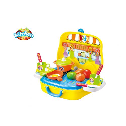  JoyABit Food Truck Kitchen Cook Set .Once its fold, it becomes a food truck .Play and Enjoy this kitchen cook set on the go