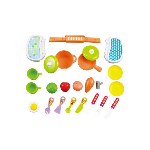  JoyABit Food Truck Kitchen Cook Set .Once its fold, it becomes a food truck .Play and Enjoy this kitchen cook set on the go