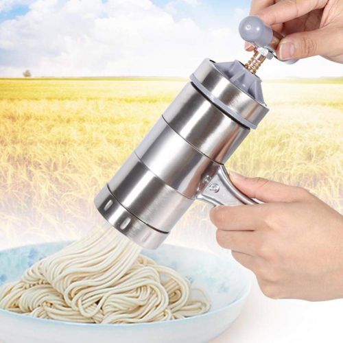  JoyFan Edelstahl Pasta Nudel Maker Presse Spaghetti Maschine Kuechenwerkzeug 18.5 * 14 * 9cm silber