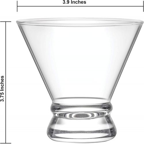  [아마존 핫딜]  [아마존핫딜]JoyJolt 4-Piece Afina Cocktail Glasses Set, Martini Glasses- 8-Ounces