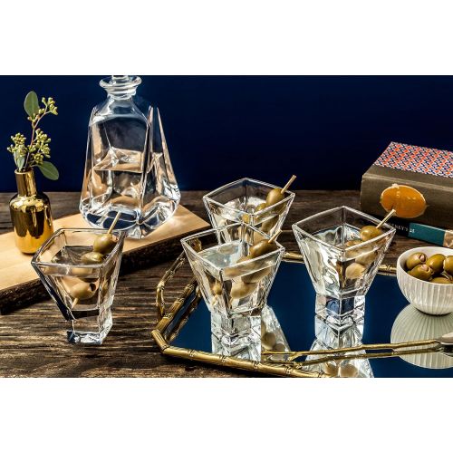  [아마존 핫딜] JoyJolt Carre 2-Piece Cocktail Glasses Set, 8 Ounce Martini Glasses