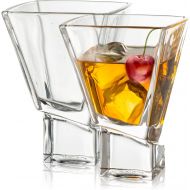 [아마존베스트]JoyJolt Carre 2-Piece Cocktail Glasses Set, 8 Ounce Martini Glasses