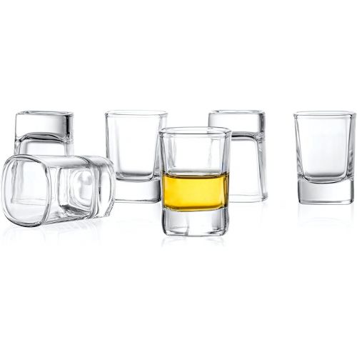  [아마존베스트]JoyJolt 6-Pack Heavy Base Shot Glass Set, 2-Ounce Shot Glasses