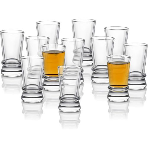  [아마존베스트]JoyJolt Afina Heavy Base Shot Glasses (Pack of 12) - 1.5-Ounces