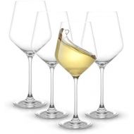 [아마존베스트]JoyJolt Layla White Wine Glasses, Set of 4 Italian Wine Glasses, 13.5 oz Clear Wine Glasses