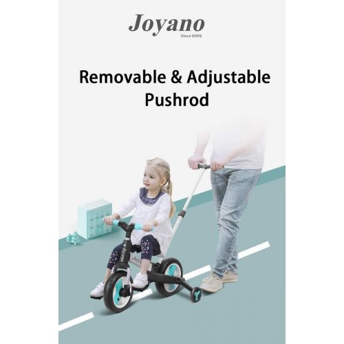  [아마존베스트]Joyano 5-in-1 Kids Tricycle/Balance Bike/Push Bike with Pushbar for 2-8 Yrs Kids