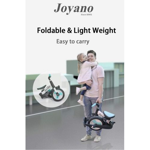  [아마존베스트]Joyano 5-in-1 Kids Tricycle/Balance Bike/Push Bike with Pushbar for 2-8 Yrs Kids