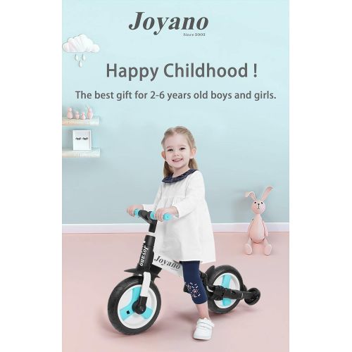  [아마존베스트]Joyano 5-in-1 Kids Tricycle/Balance Bike/Push Bike with Pushbar for 2-8 Yrs Kids