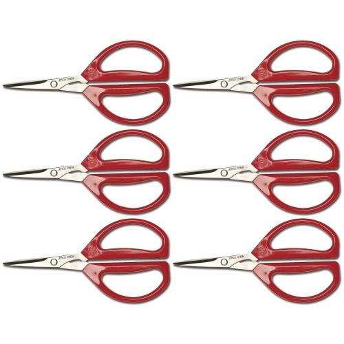  Joyce Chen Unlimited Scissors,6.25-Inch- (Red, 6 Count)