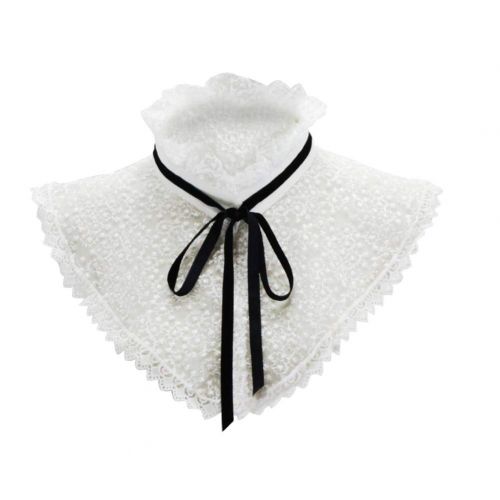  Joyci Detachable Decorate Lace Shawl Lapel Cape Collar for Vest Dress Costume Accessories