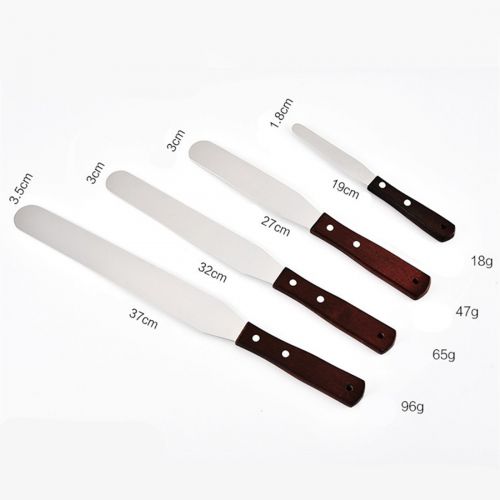  Joyeee Streichpalette Edelstahl Set, Tortenheber - 4 Icing Spatula Set fuer Fondant, Torte Backen DIY und Kuchen - Dekorieren/Tortenmesser/ Konditorenmesser/Spachtel (4/6/8/10’’)