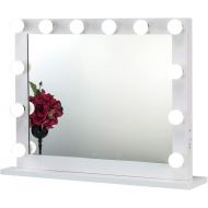 Joyful Store-give me 5 Joyful Store Hollywood Makeup Mirror,Wall Mounted Dressing Illuminated Cosmetic Mirror,Backstage Studio Tabletop Vanity Lighting Mirror, White (6580)