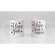 /JoyfulMoose Mug Set - his n hers - I Love You & I Love You More