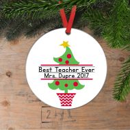 JoyfulMoose Personalized Teacher Christmas Ornament - Christmas Gift for Teacher