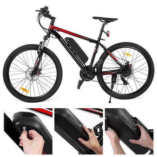  Joyisi Ebike Battery 48V 13AH / 36V 15AH Lithium ion Battery with USB Port, Electric Bike Battery for 1000W / 500W Bike Motor (Black)