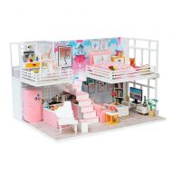 Joykith Toy Joykith DIY Room Beauty Diary 3D Princess Room Puzzle Handmade Toys Puzzles Doll House Toys Building Kits Wooden Furniture Toys Dollhouse Girl Bedroom