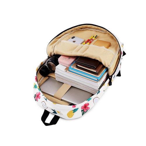  Joymoze Waterproof Girl School Backpack Fit for 15.6 Laptop Children Bookbag Fruit