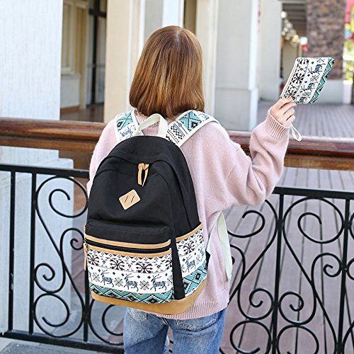  Joymoze Cute School Backpack for Girl Stylish Backpack Set 3 Pieces for Women