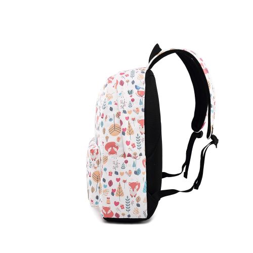  Joymoze Water Resistant Leisure Student Backpack Cute Pattern School Bookbag for Girl Fox