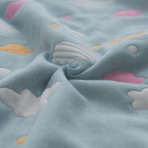  [아마존베스트]Joyreap 6 Layers of 100% Muslin Cotton Summer Blanket - Soft Lightweight Summer Quilt for Teens & Kids - Hypoallergenic Durable and Comfortable Throw Blanket (Cloud-Blue, 47x 59)