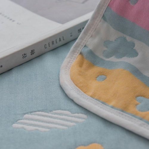  [아마존베스트]Joyreap 6 Layers of 100% Muslin Cotton Summer Blanket - Soft Lightweight Summer Quilt for Teens & Kids - Hypoallergenic Durable and Comfortable Throw Blanket (Cloud-Blue, 47x 59)